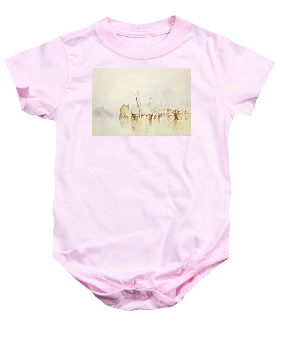 19th Century Art Baby Onesie featuring the photograph The Sun of Venice by Joseph Mallord William Turner