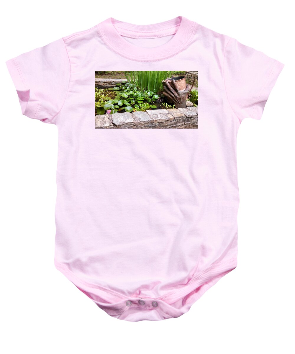 Small Pond Baby Onesie featuring the photograph To Serve One Another by Allen Nice-Webb