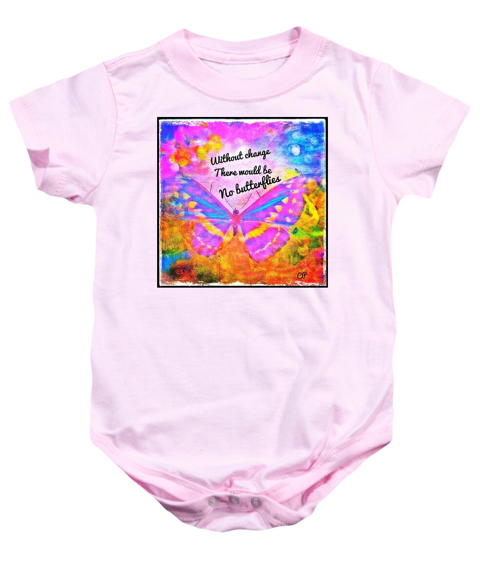 Butterflies Baby Onesie featuring the photograph Transformed by Christine Paris