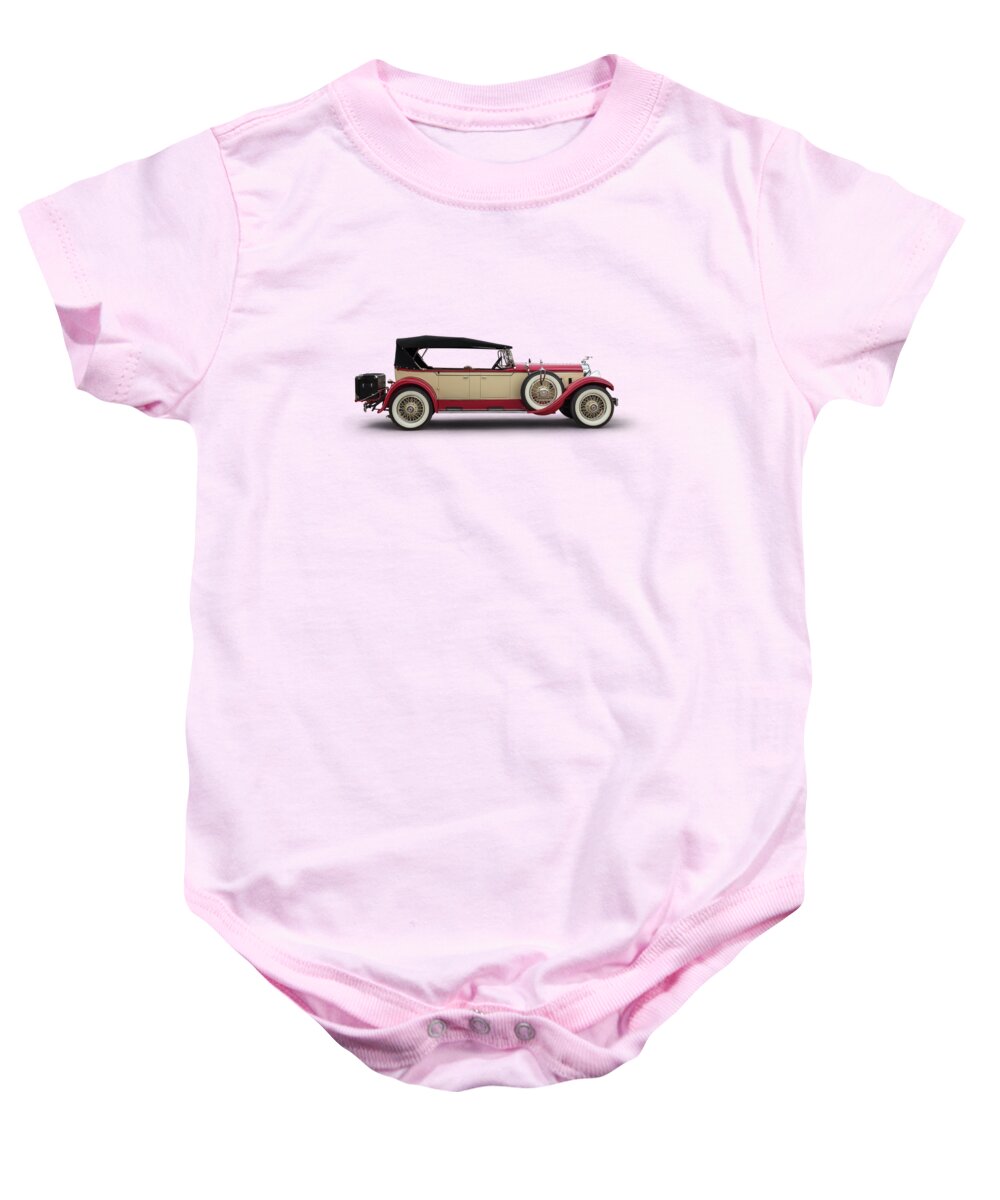 Transportation Baby Onesie featuring the digital art Twenty-Nine Packard by Douglas Pittman