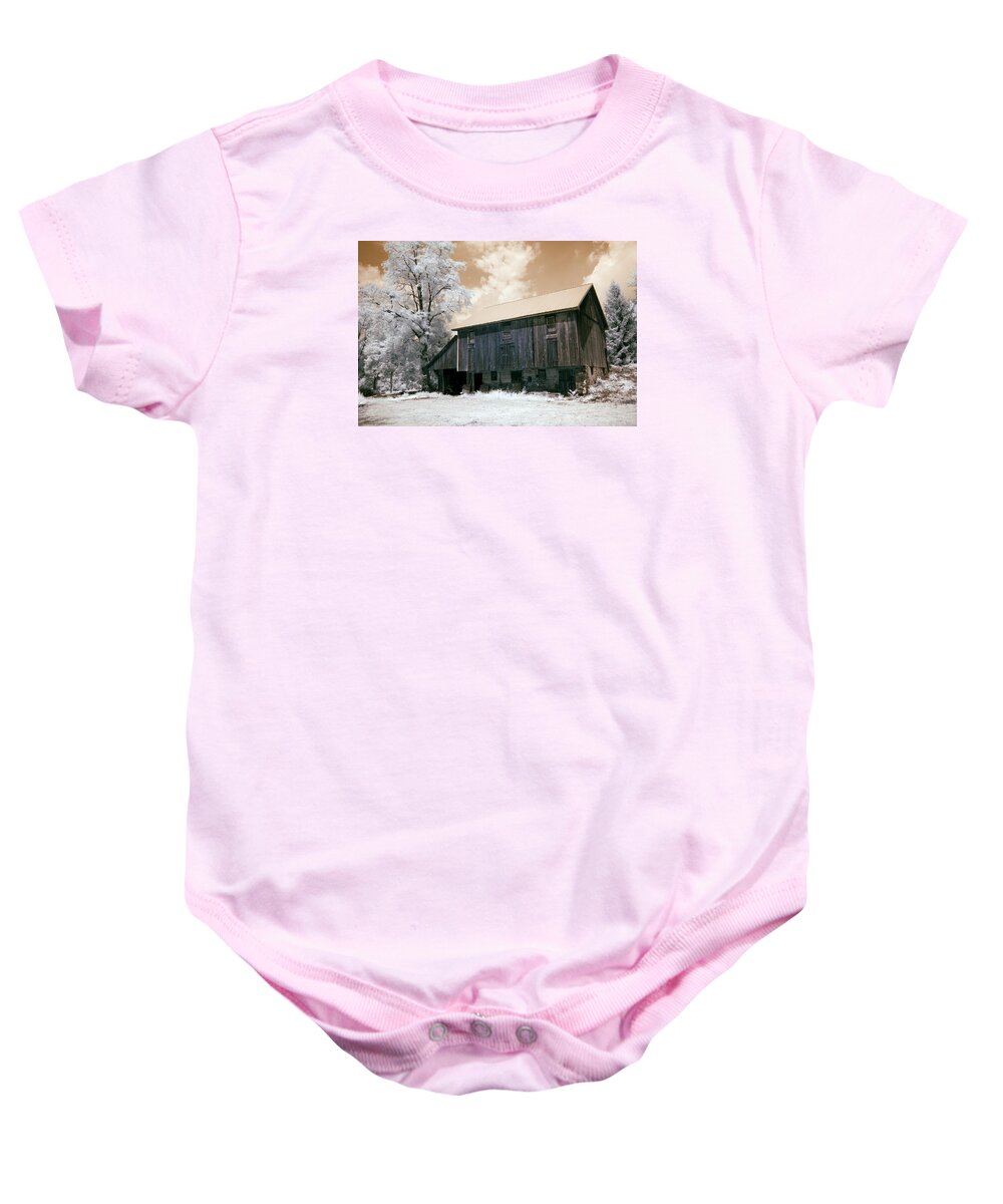 Barn Baby Onesie featuring the photograph Underground Railroad Slave Hideout by Paul W Faust - Impressions of Light