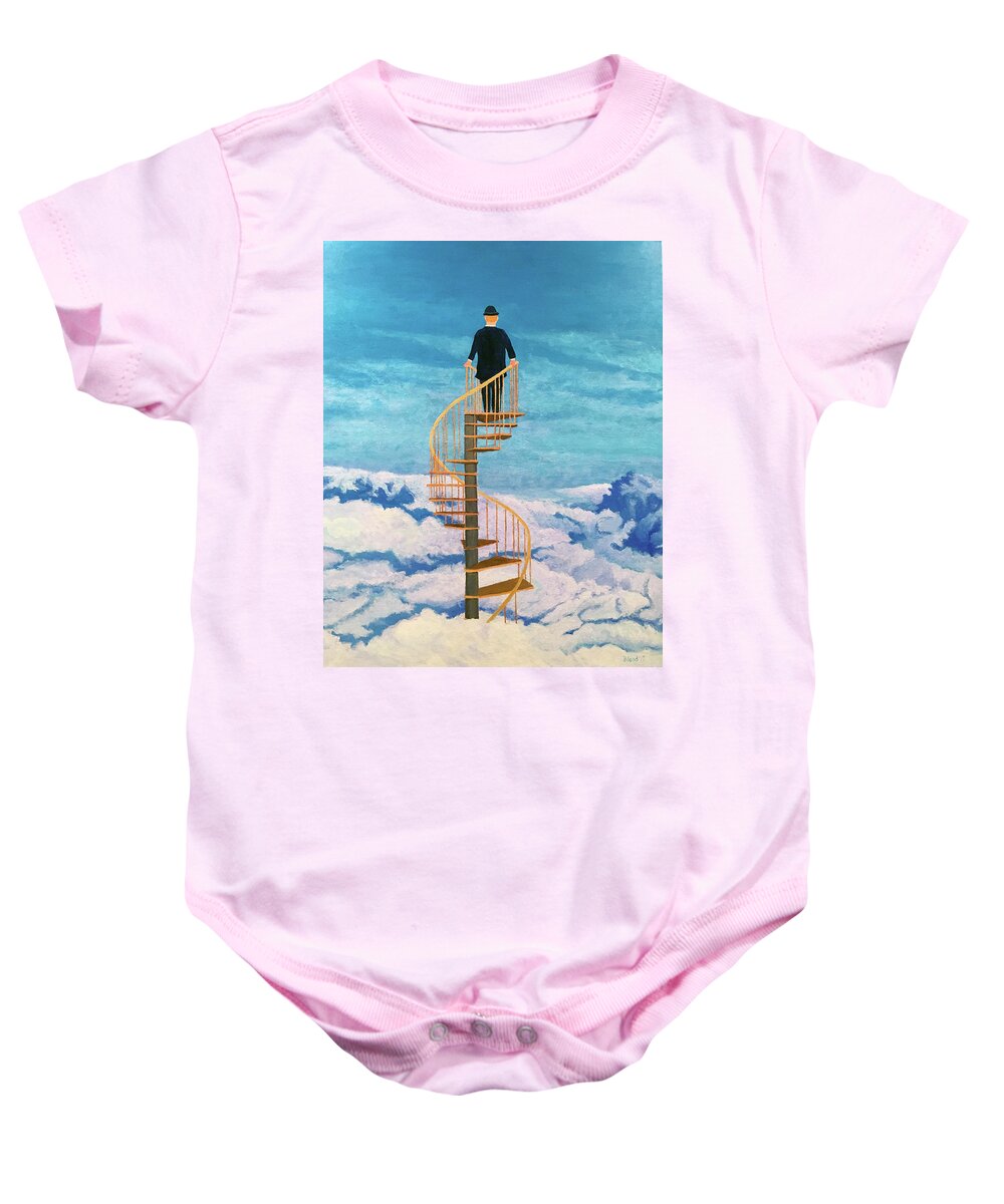 View Baby Onesie featuring the painting View from Above by Thomas Blood