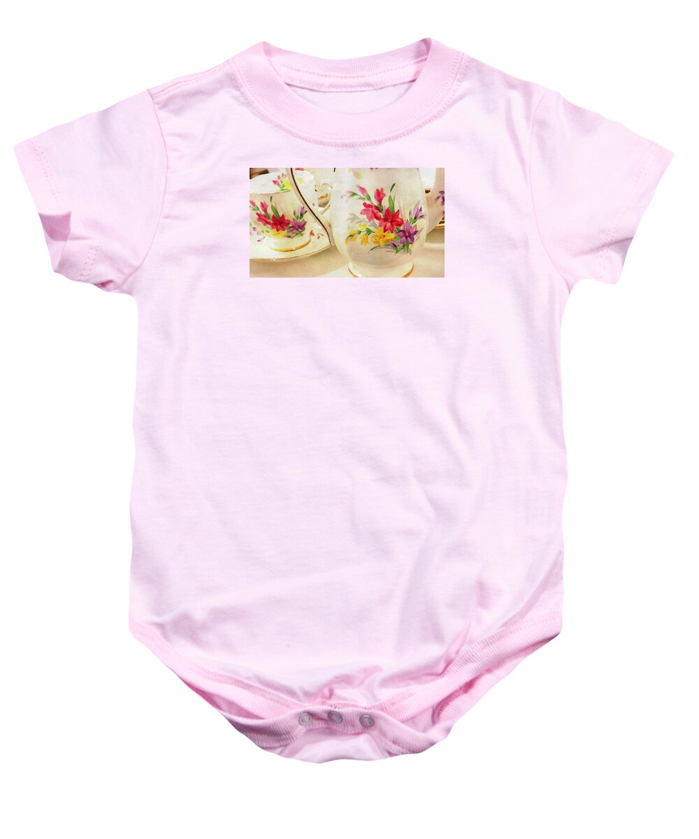 Watercolor Baby Onesie featuring the painting Watercolor China by Bonnie Bruno