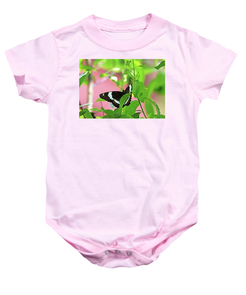 Butterfly Baby Onesie featuring the photograph White Admiral by Debbie Oppermann