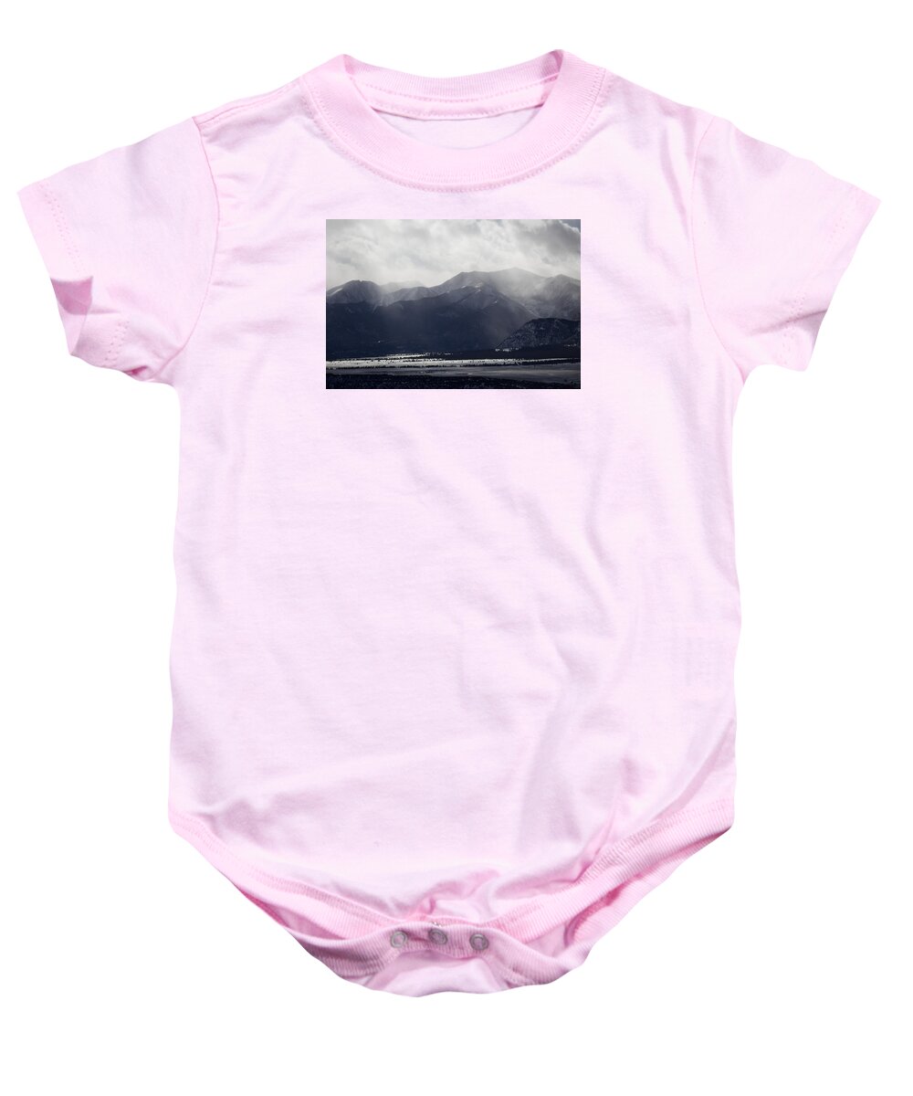 Colorado Baby Onesie featuring the photograph Wintered Rockies by David Diaz