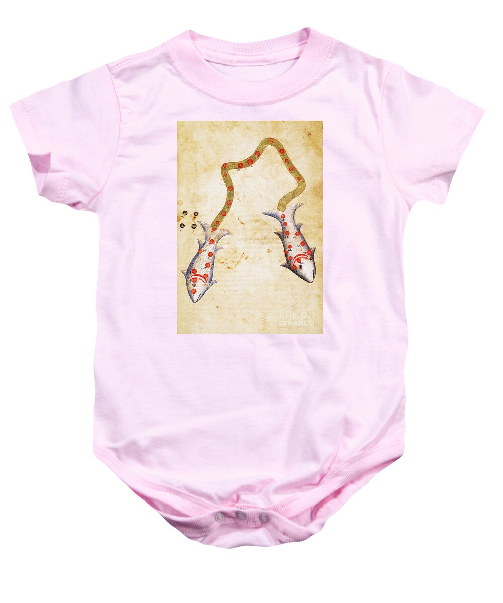 10th Century Baby Onesie featuring the photograph ZODIAC: PISCES, c1350 by Granger