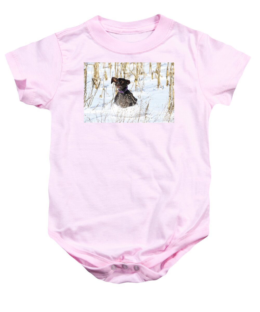 Goofy Baby Onesie featuring the photograph Silly Face Macie by Brook Burling