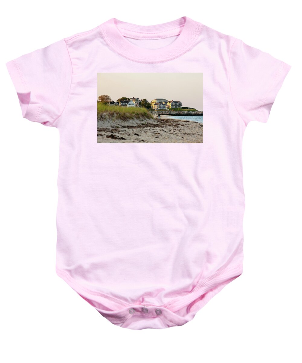 Estock Baby Onesie featuring the digital art Beach & Homes, Chatham, Cape Cod, Ma #3 by Lumiere