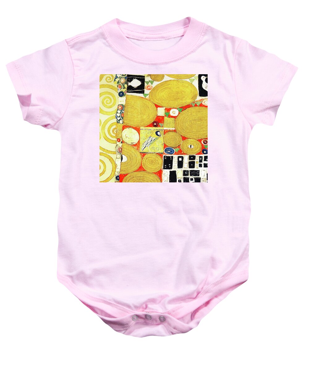 Wingsdomain Baby Onesie featuring the photograph Abstract Art Gustav Klimt 20190215 plate2 by Wingsdomain Art and Photography