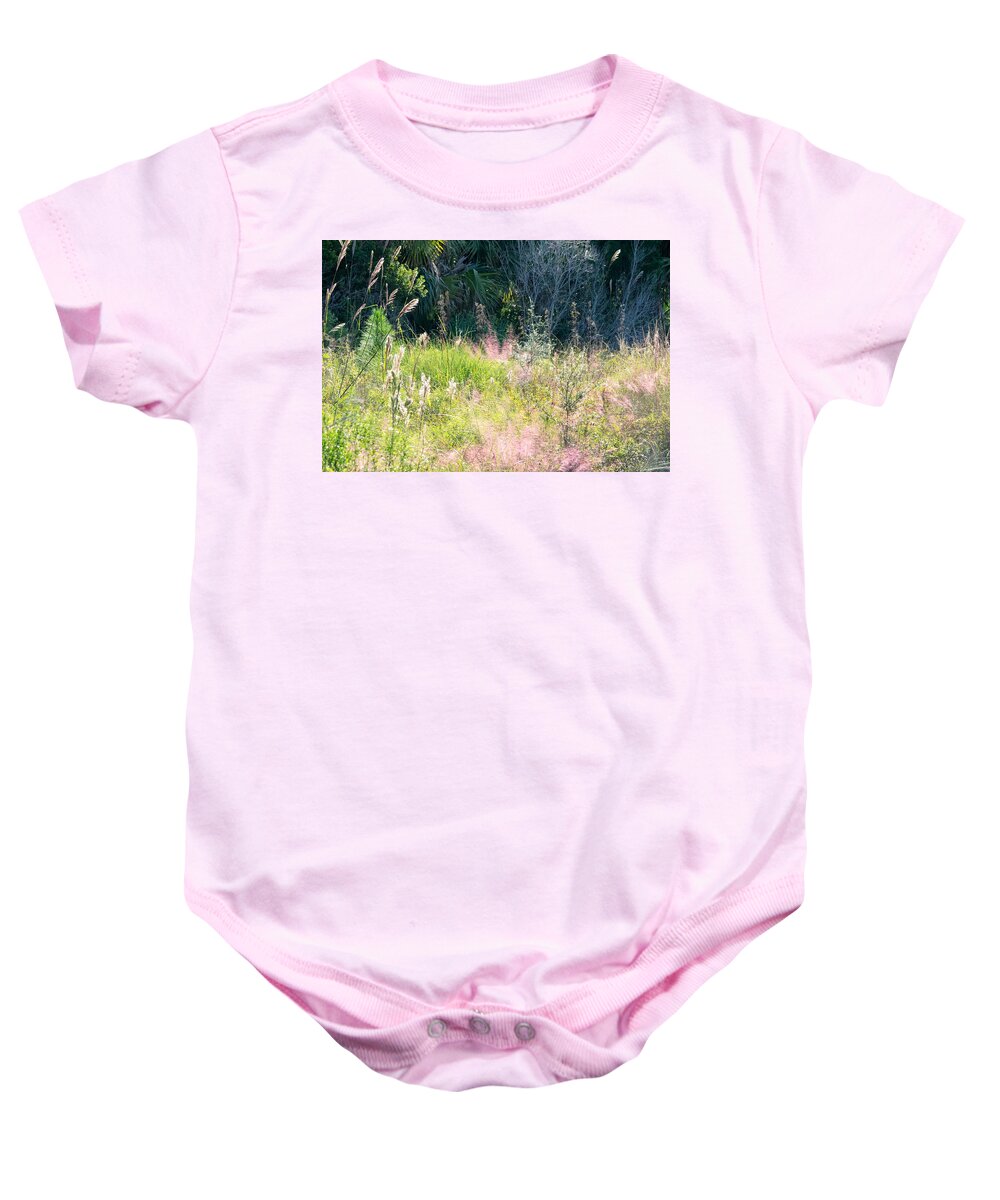 Grasses Baby Onesie featuring the photograph All the Pretty Grasses by Mary Ann Artz