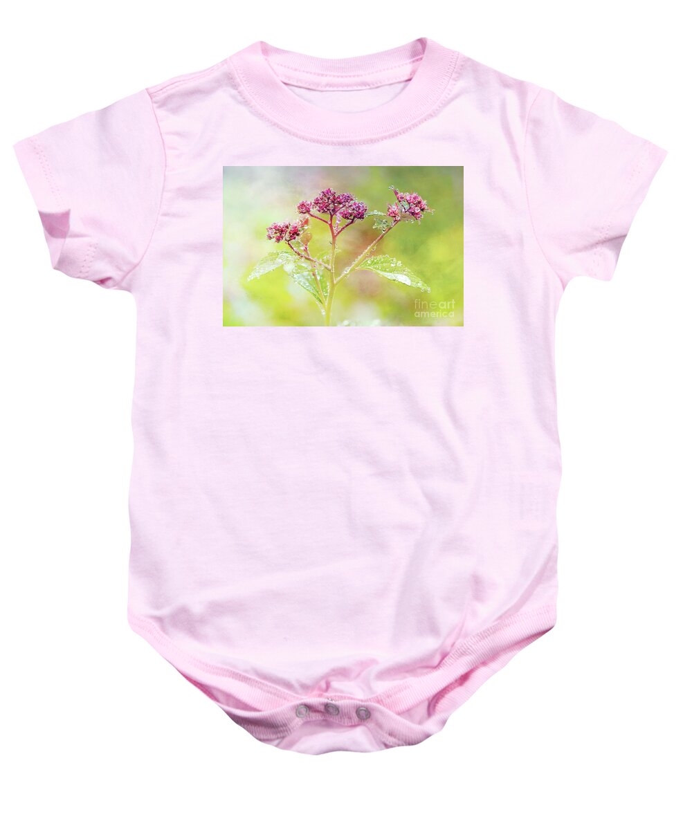 Water Droplets Baby Onesie featuring the photograph Dance of the Droplets by Anita Pollak