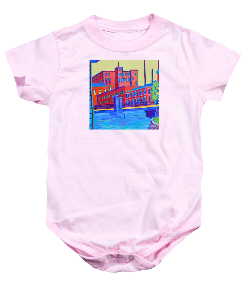 City Baby Onesie featuring the painting Days in the Waterways by Debra Bretton Robinson