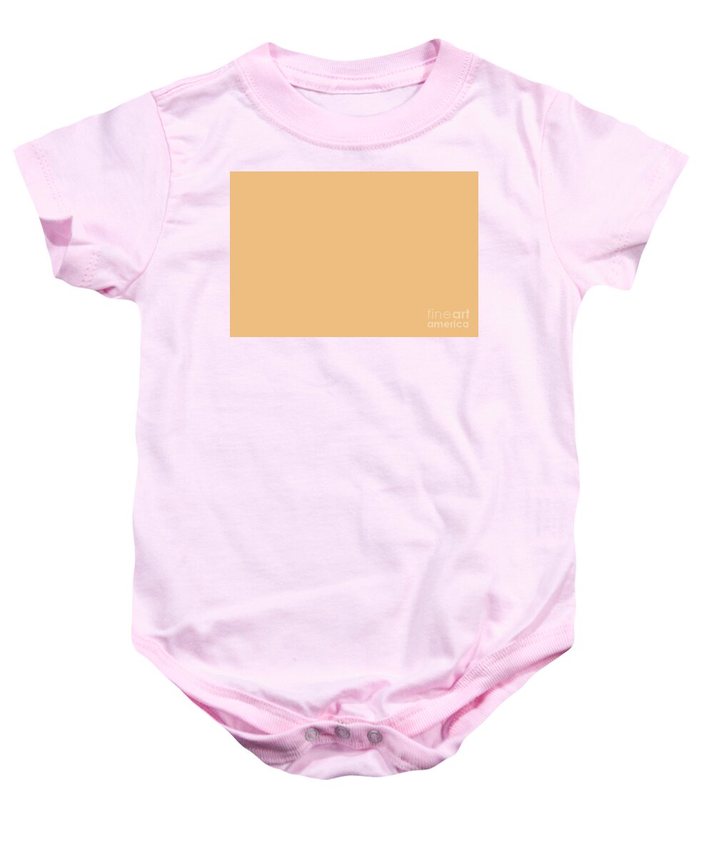 Pastels Baby Onesie featuring the digital art Dunn Edwards 2019 Trending Colors Apricot Appeal Pastel Orange DE5234 Solid Color by PIPA Fine Art - Simply Solid