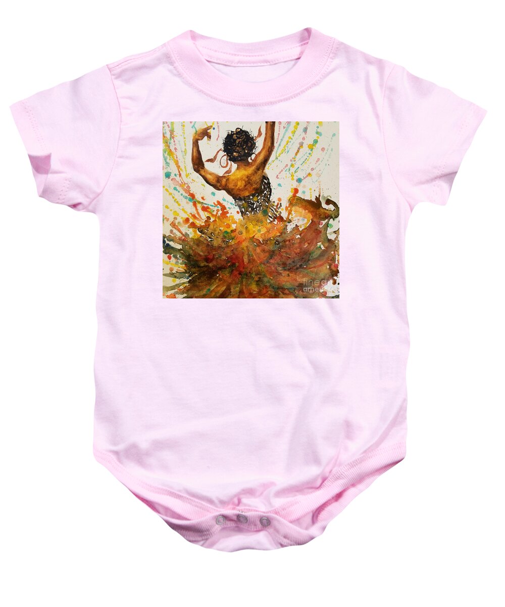Happiness B Baby Onesie featuring the painting Happiness B by Han in Huang wong