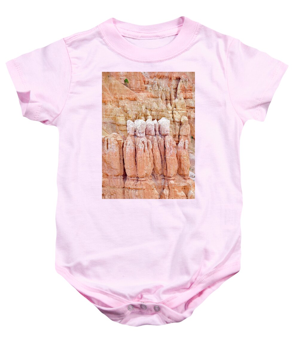 Hoodoos Baby Onesie featuring the photograph Hoodoos from Bryce by Amazing Action Photo Video