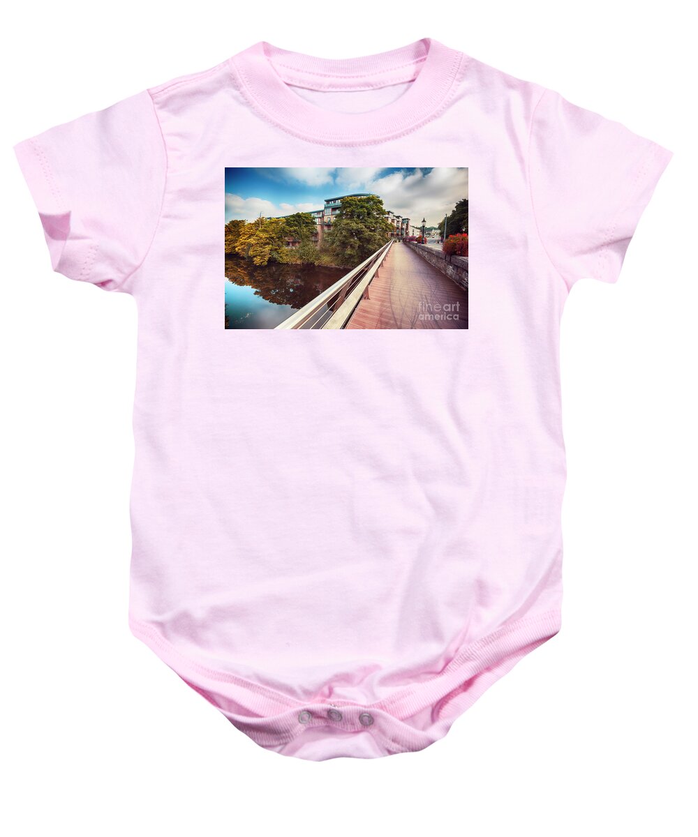 Stone Baby Onesie featuring the photograph modern living in Ierland country side by Ariadna De Raadt