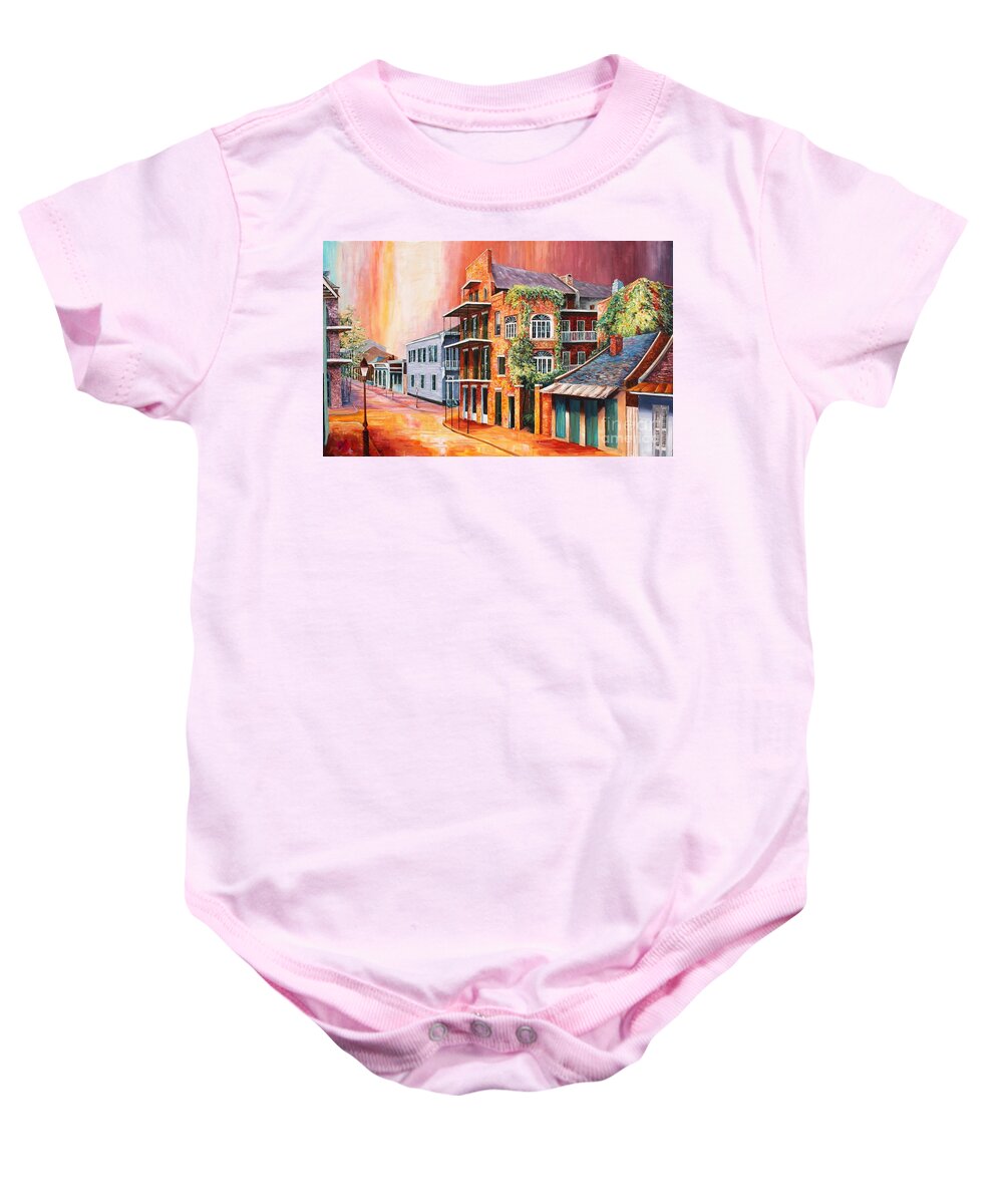 New Orleans Baby Onesie featuring the painting New Orleans Summer by Diane Millsap
