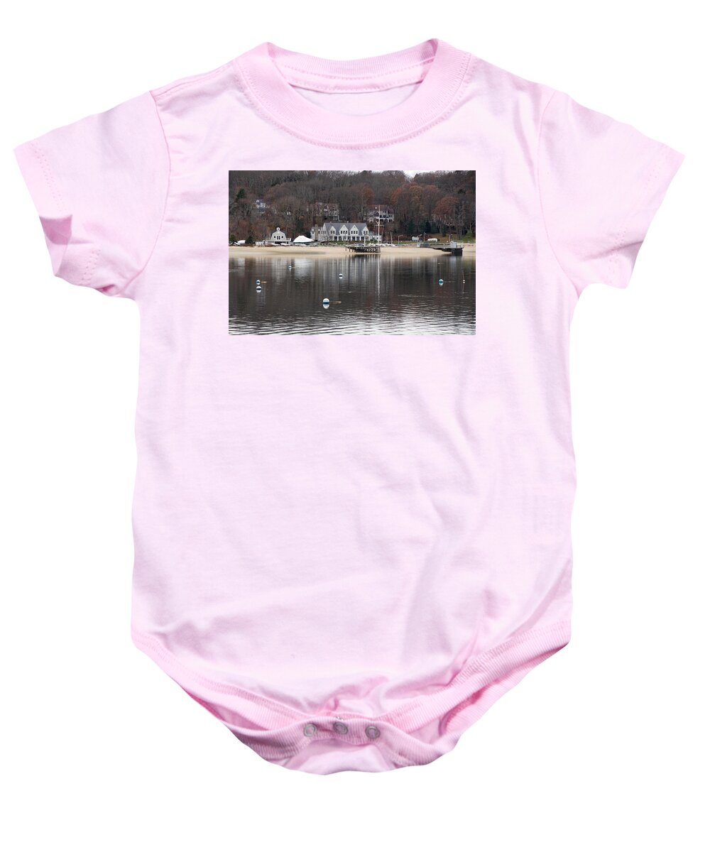 Northport Baby Onesie featuring the photograph Northport Harbor by Susan Jensen
