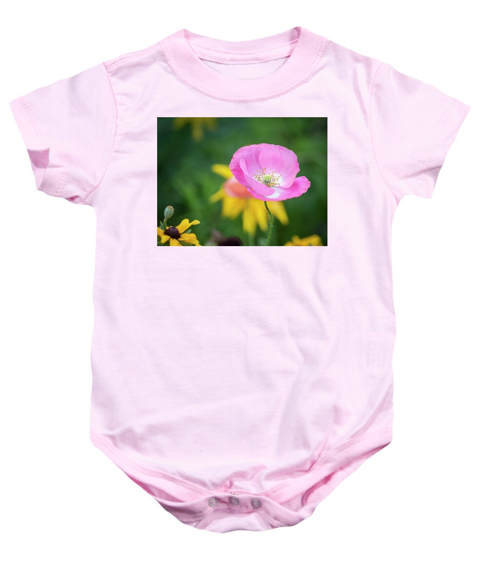 Shirley Poppy Baby Onesie featuring the photograph Shirley Poppy 2019-6 by Thomas Young