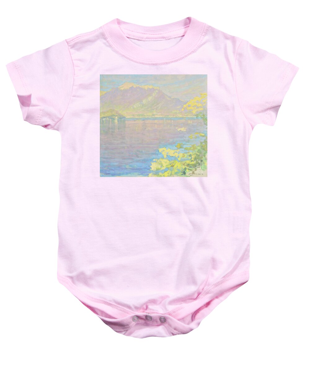 Fresia Baby Onesie featuring the painting Sleeping Beauty by Jerry Fresia
