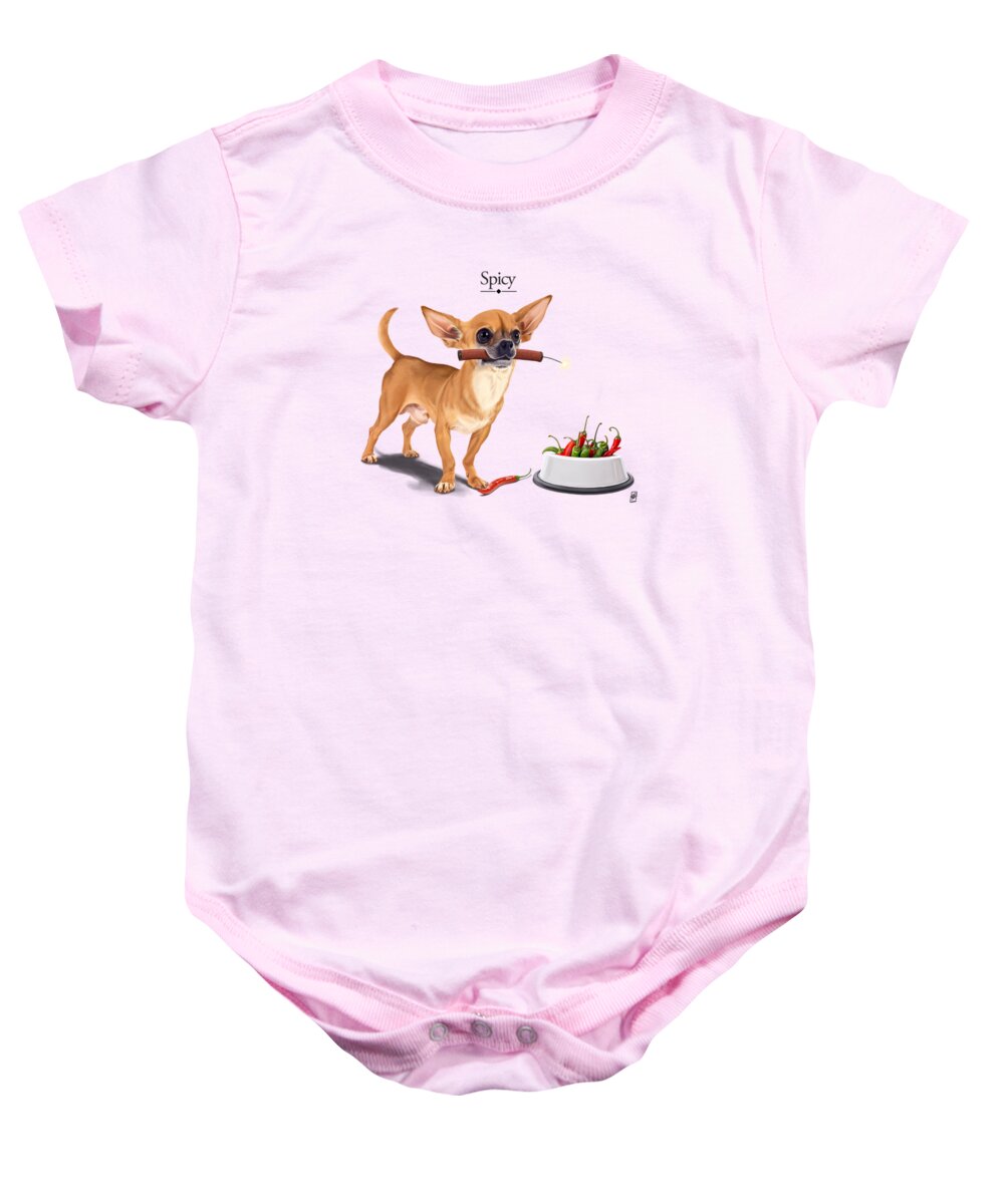 Illustration Baby Onesie featuring the digital art Spicy by Rob Snow