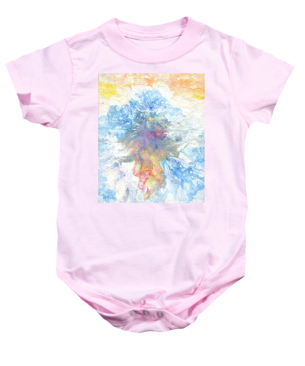 Tree Of Life Baby Onesie featuring the painting Tree of Life by Marlene Book