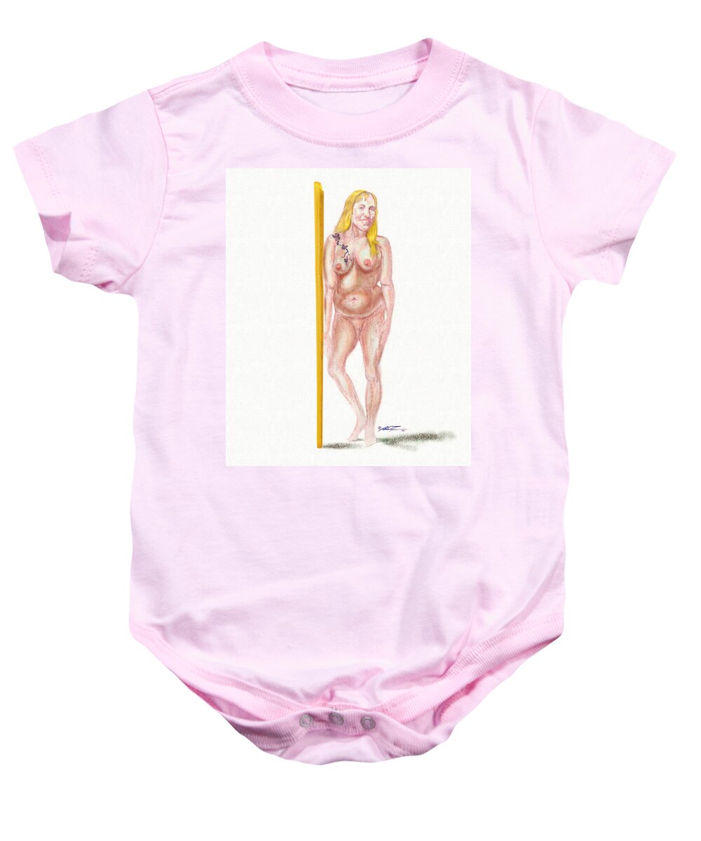 Model Baby Onesie featuring the digital art VW the Model by Dale Turner