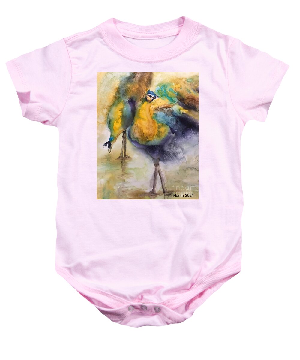 1182021 Baby Onesie featuring the painting 1182021 by Han in Huang wong