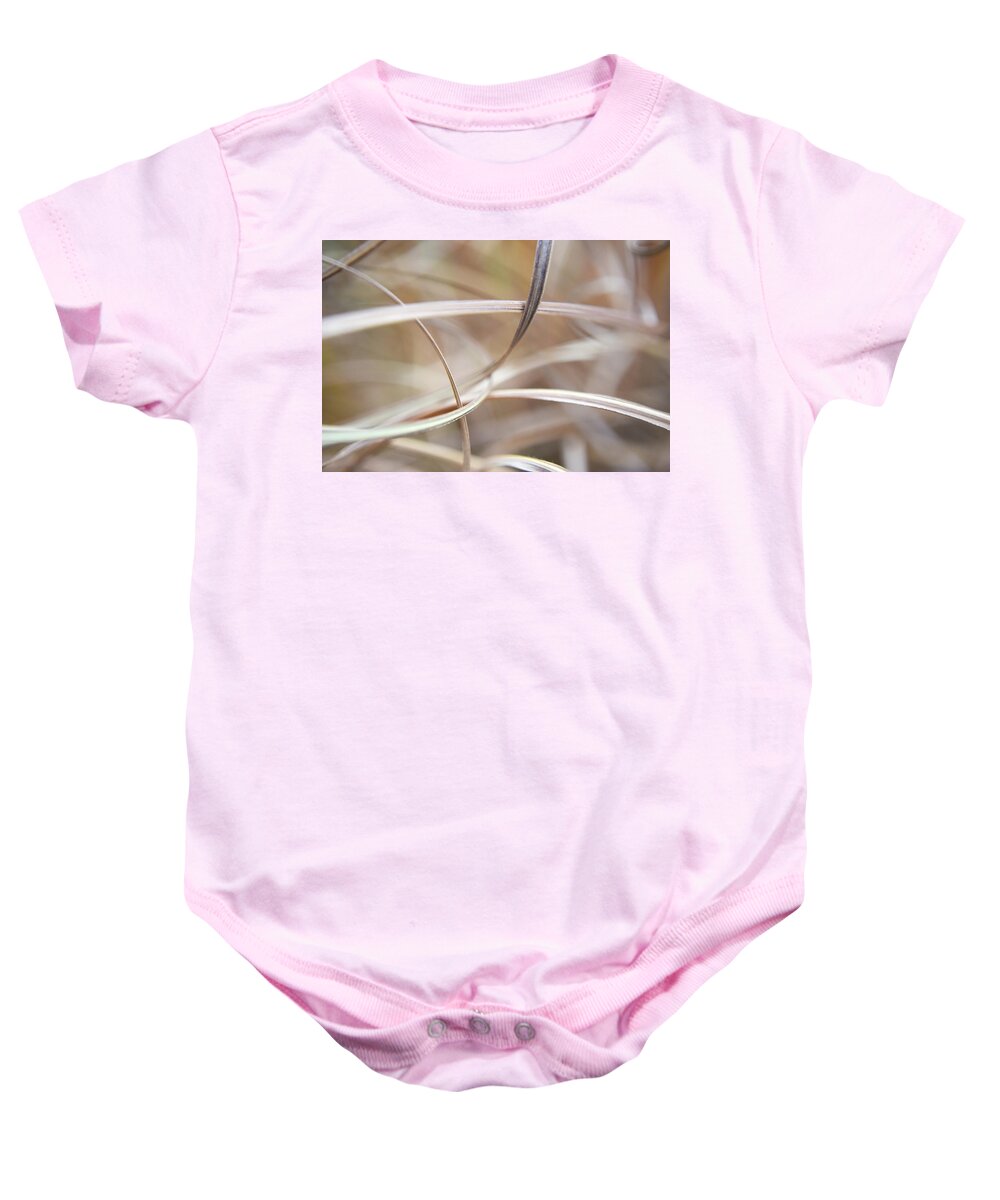 Kirkwood Baby Onesie featuring the photograph Winter Grasses #4 by Curtis Krusie