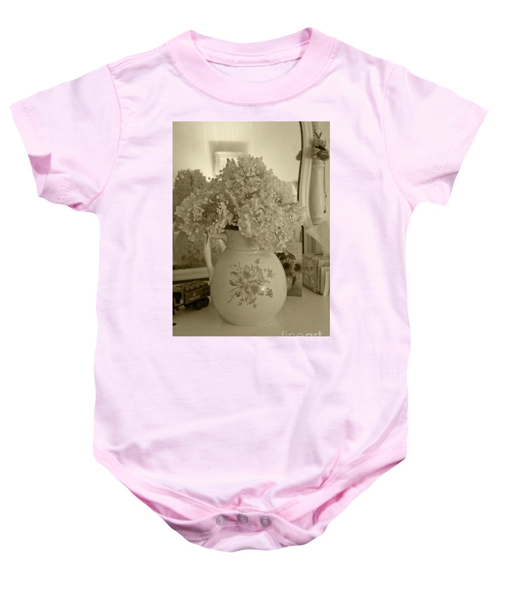 Walter Paul Bebirian: The Bebirian Art Collection Baby Onesie featuring the digital art 6-25-2012abcd by Walter Paul Bebirian