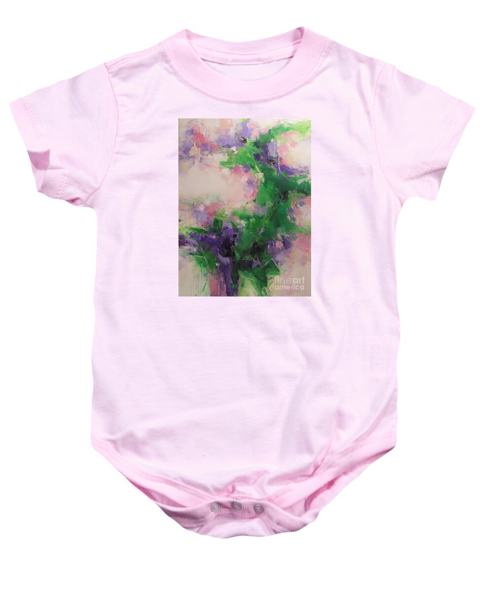 Abstract Baby Onesie featuring the painting Augusta by Dan Campbell