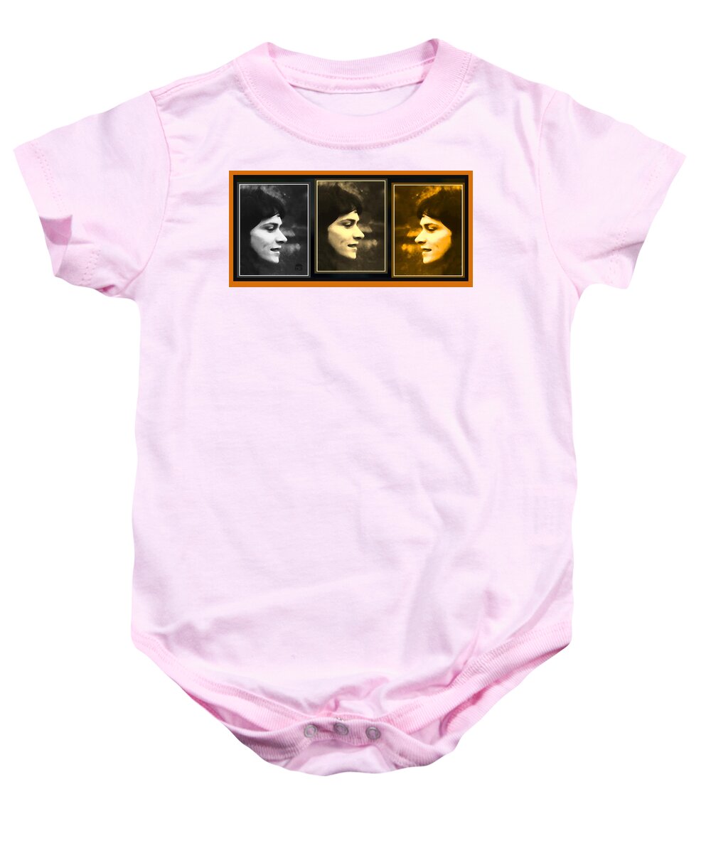 Beauty Baby Onesie featuring the mixed media Beauty by Hartmut Jager