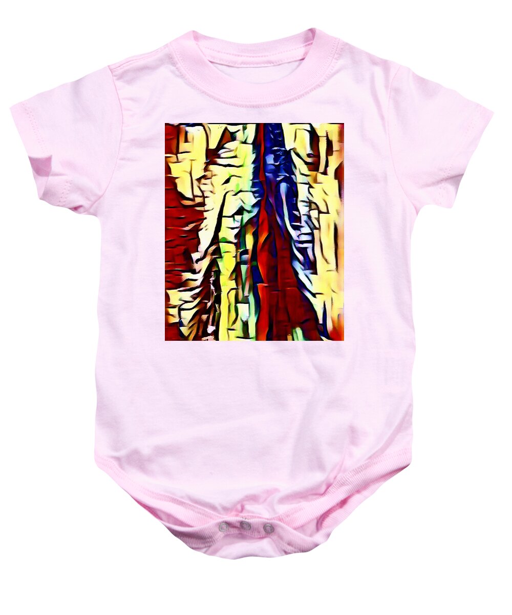 Baby Onesie featuring the digital art Burning the Future by Rein Nomm
