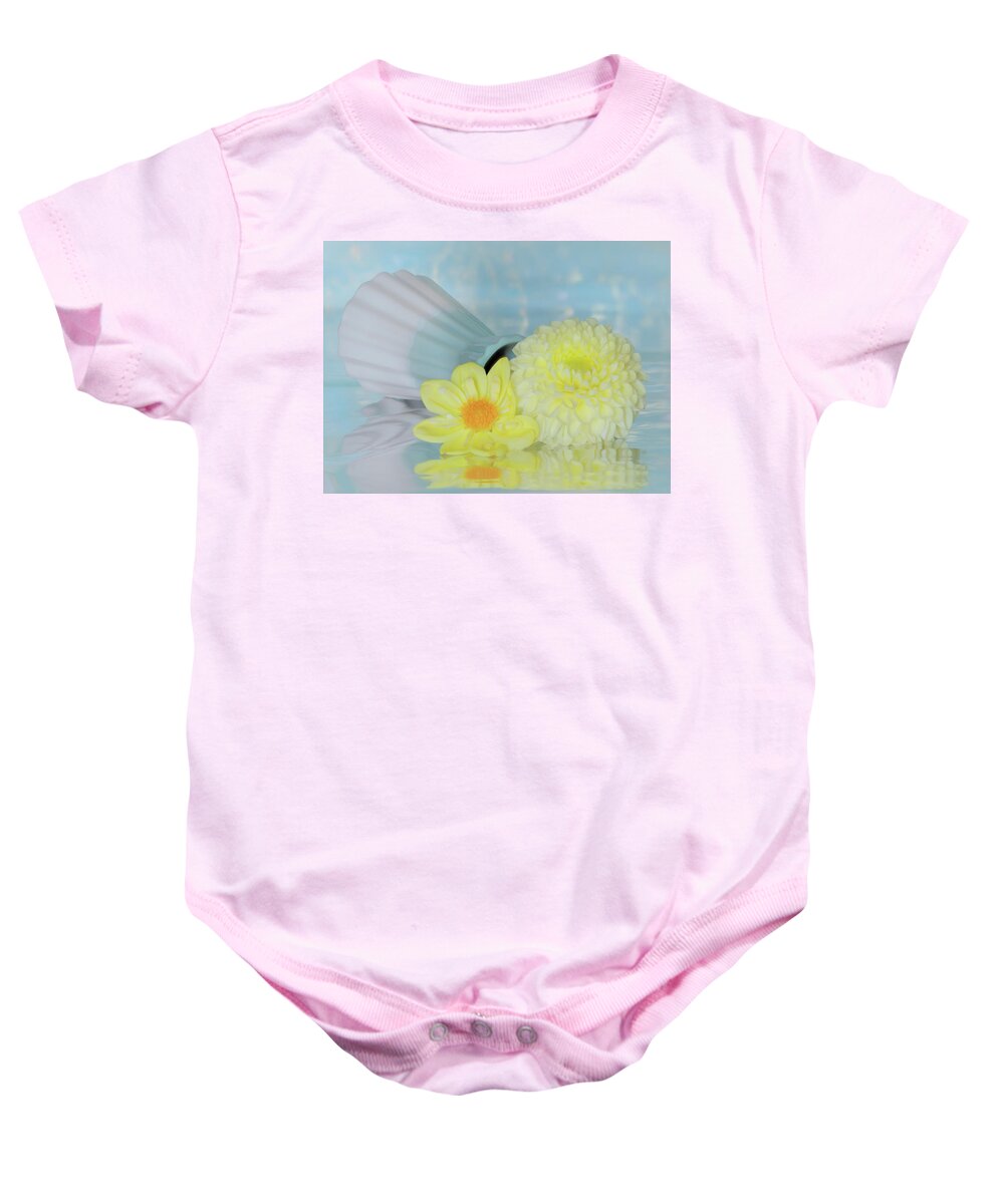 Yellow Baby Onesie featuring the photograph Burst of Yellow by Sylvia Goldkranz