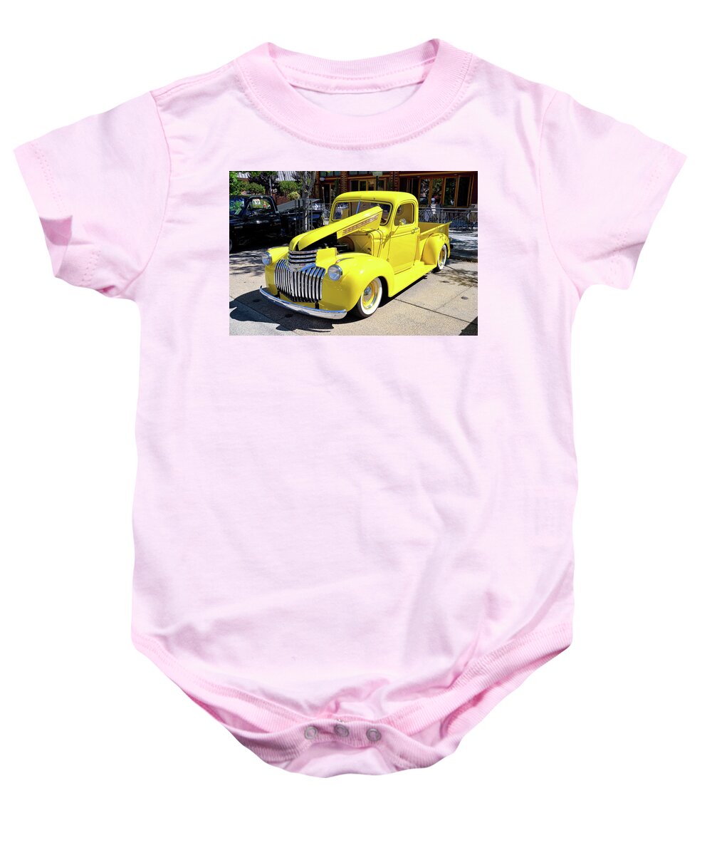 Classic Baby Onesie featuring the photograph Classic Chevy Pickup by David Lawson