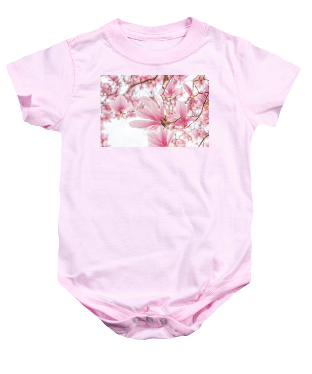 Magnolia Baby Onesie featuring the photograph Close-up on Spring by Philippe Sainte-Laudy