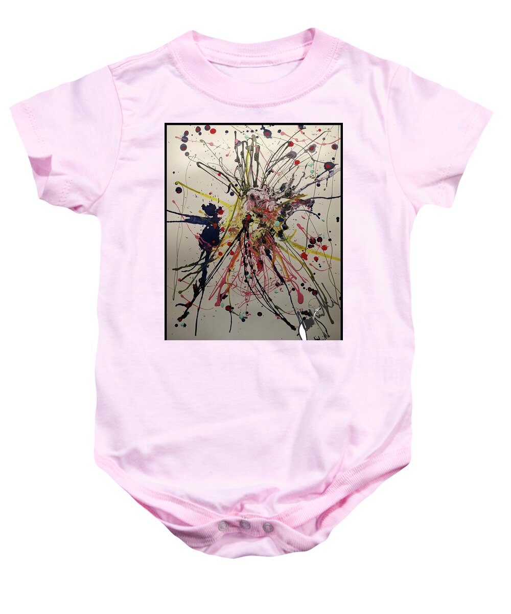  Baby Onesie featuring the painting Contact Again by Jimmy Williams