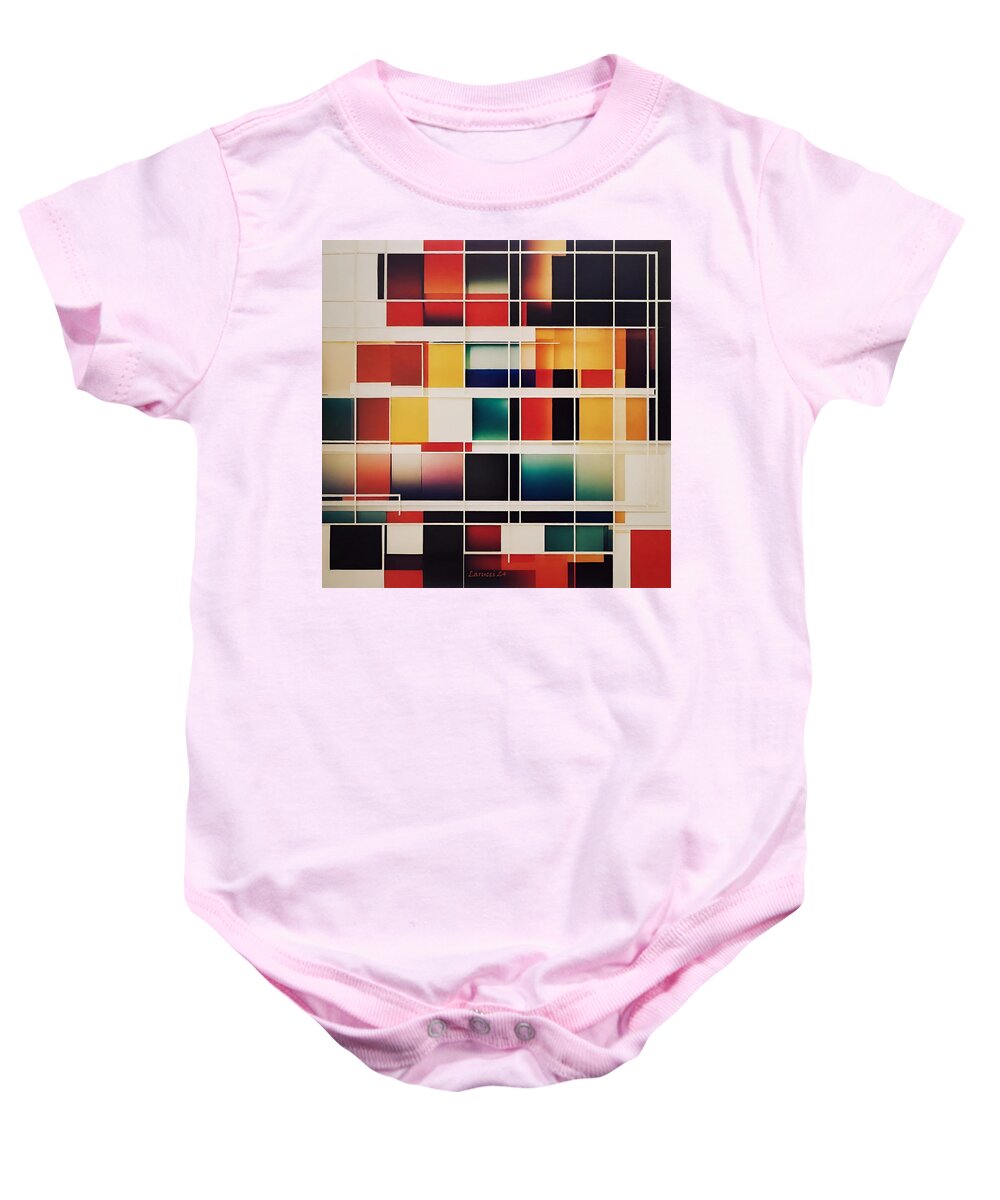 Art Baby Onesie featuring the digital art Cube - No.24 by Fred Larucci