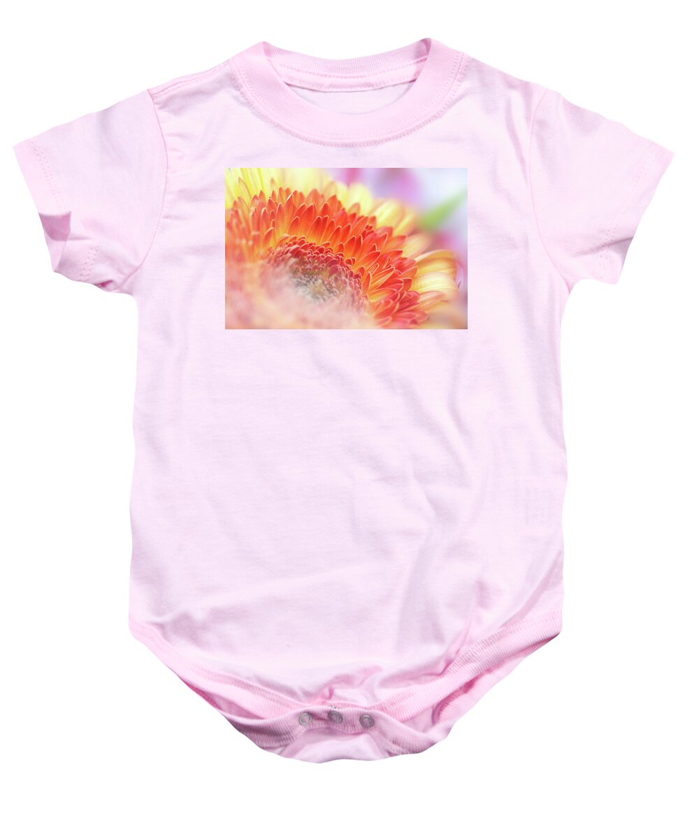 Photography Baby Onesie featuring the digital art Daisy Cheer by Terry Davis