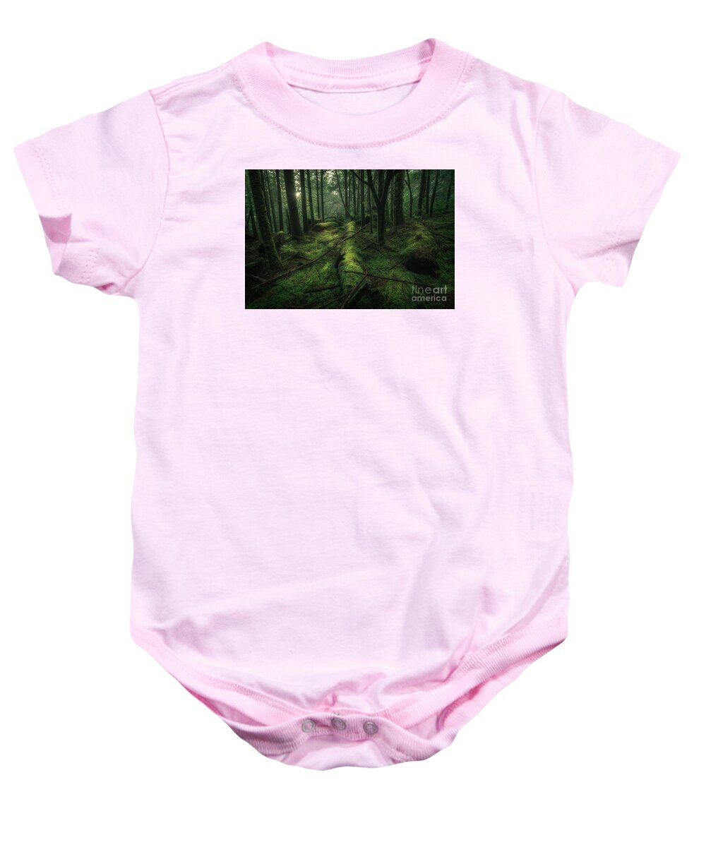 Forest Baby Onesie featuring the photograph Decomposition and Growth by Masako Metz