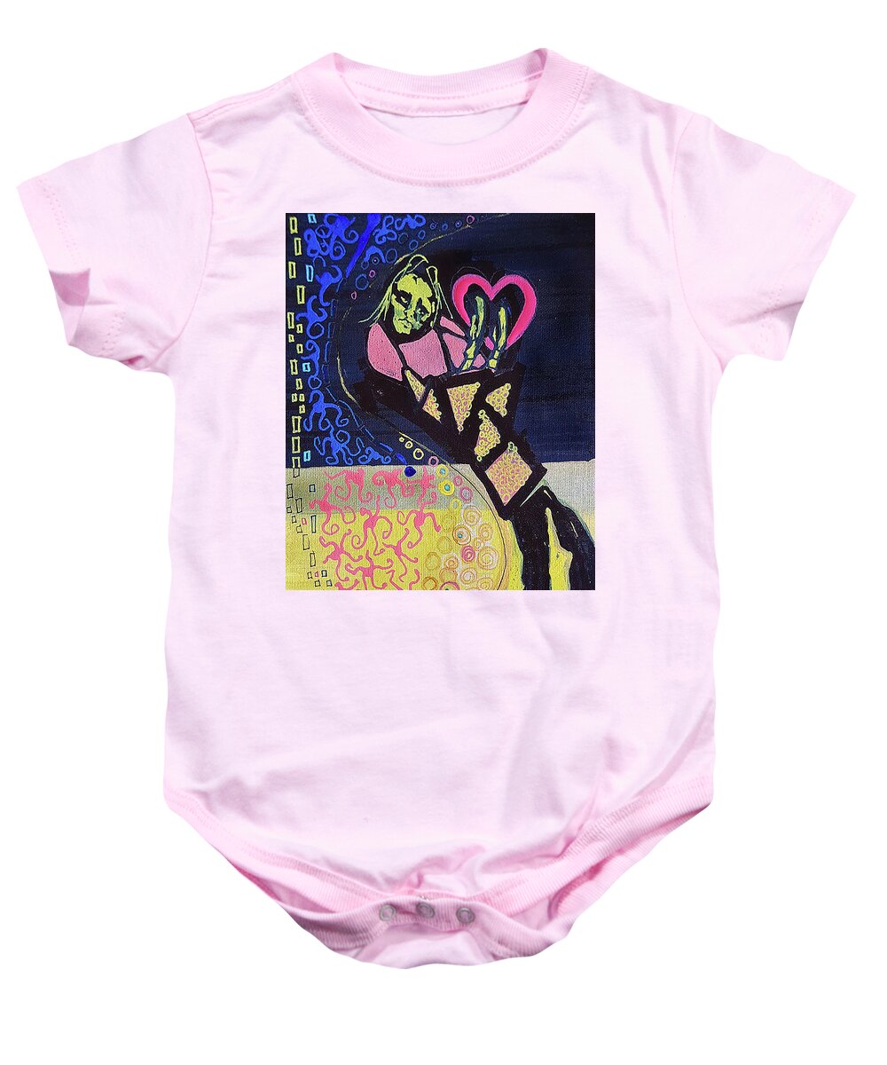 Depression Baby Onesie featuring the painting Depression 101 by Amy Shaw