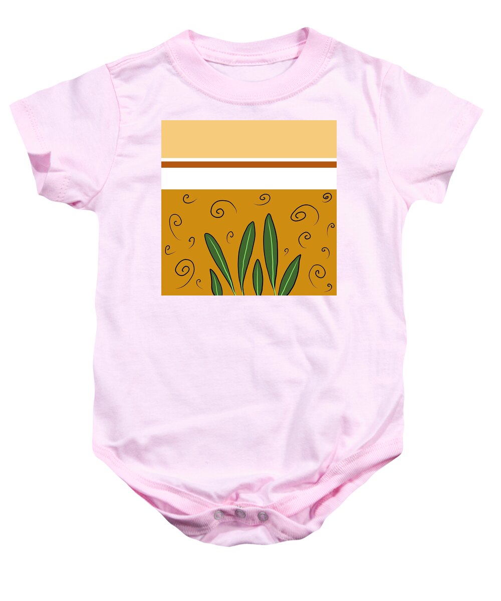 Abstract Baby Onesie featuring the digital art Design 221 by Lucie Dumas