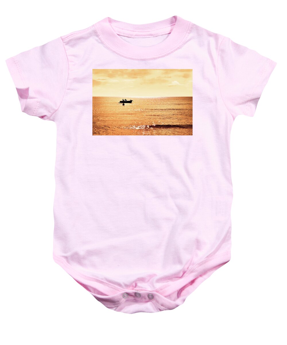 Ocean Baby Onesie featuring the photograph Endless Sea by Laura Fasulo