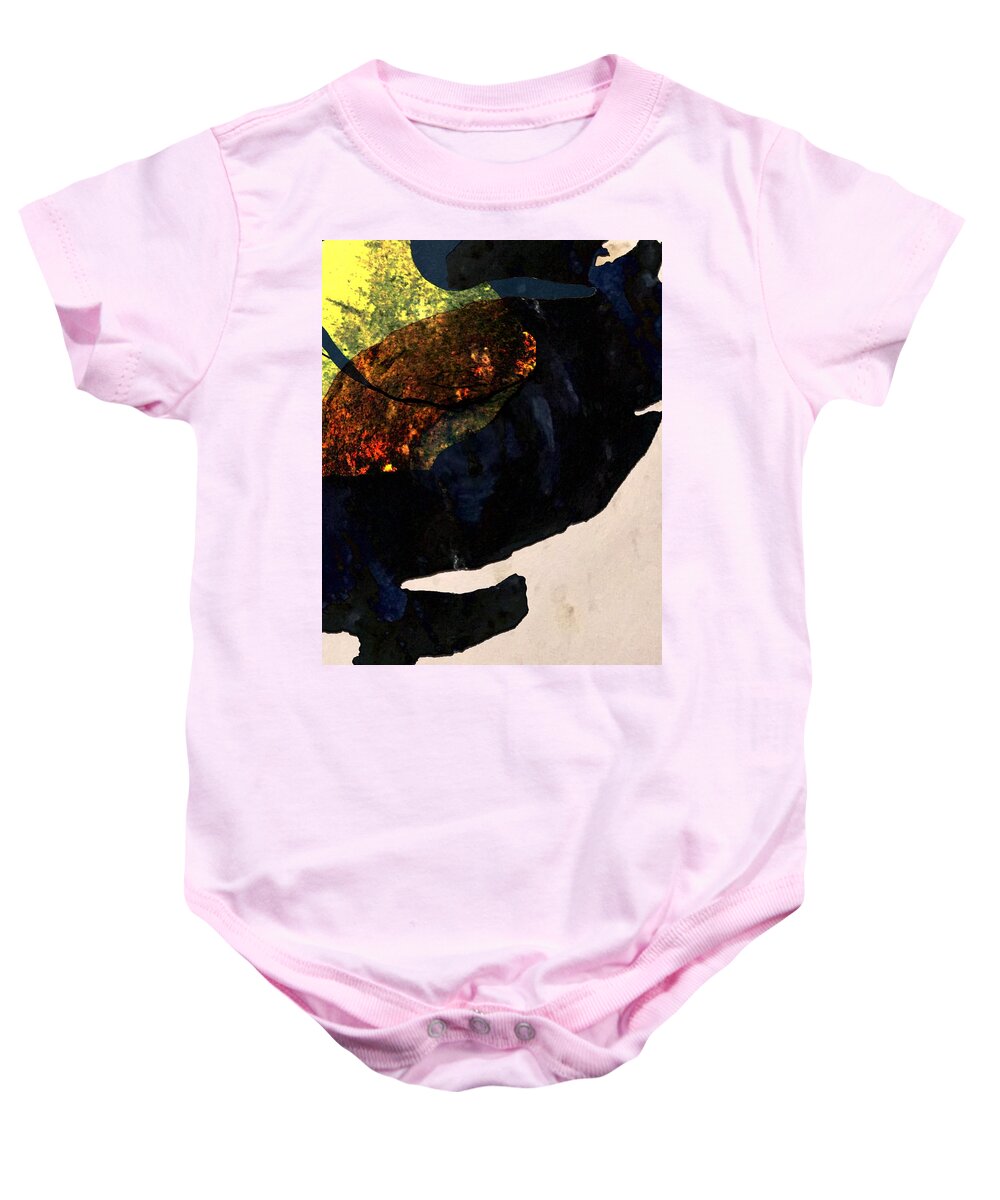 Abstract Baby Onesie featuring the digital art Entwined by Jeremiah Ray