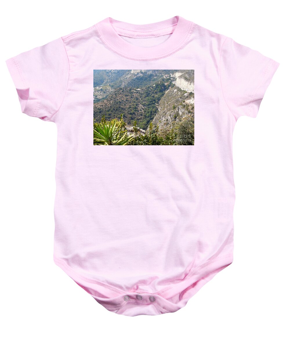Eze Baby Onesie featuring the photograph Eze Mountain by Aisha Isabelle