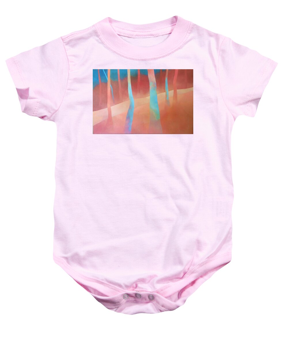 Fire Earth Water Baby Onesie featuring the painting Fire Earth Water by John Parulis