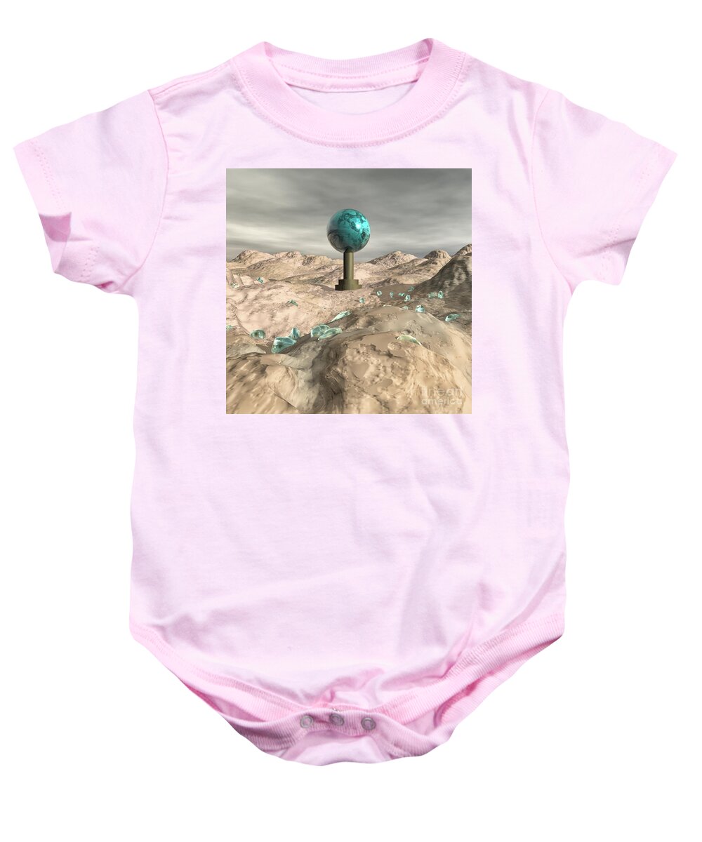 Gemstones Baby Onesie featuring the digital art Gems of Another World by Phil Perkins