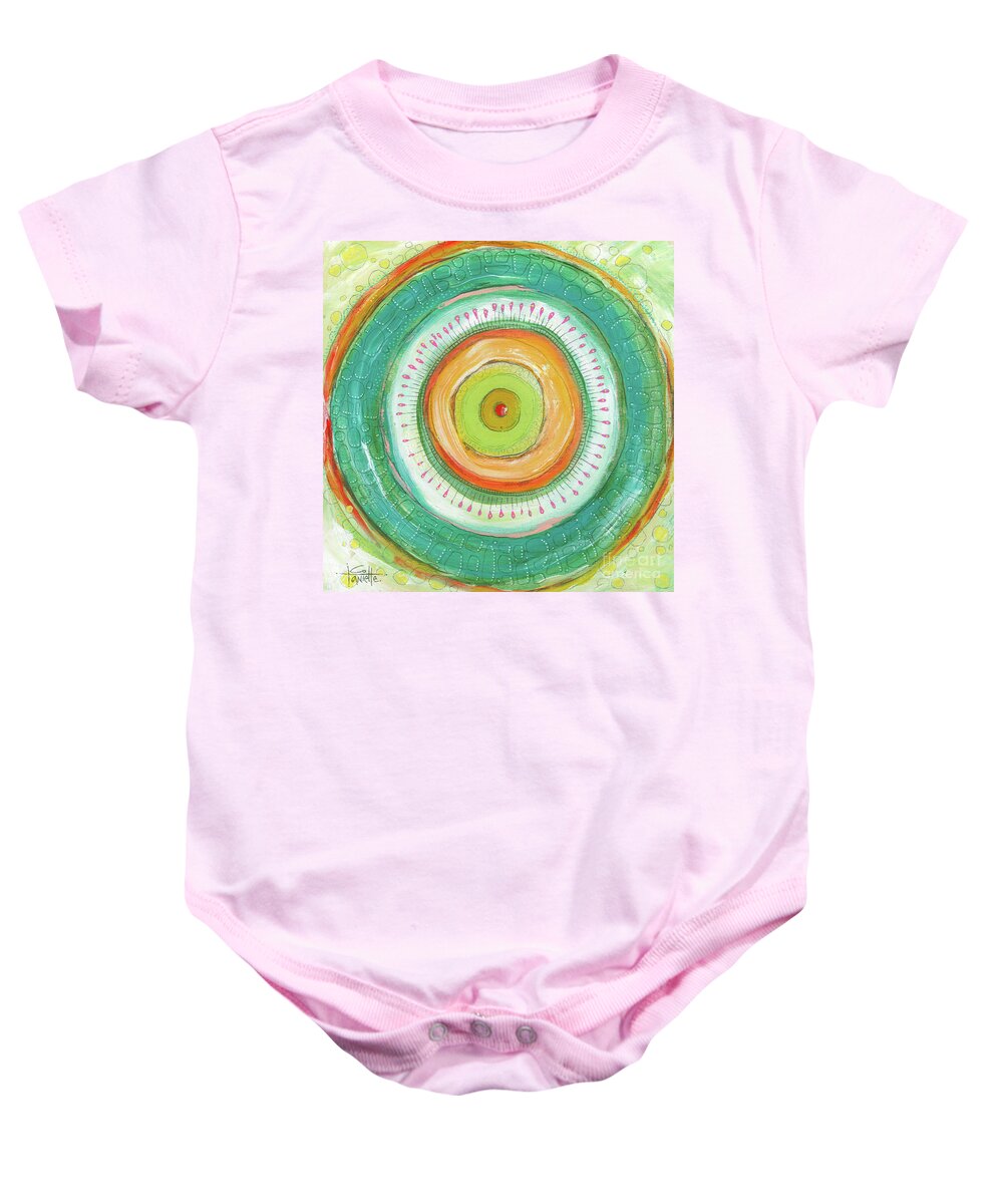 Courageous Baby Onesie featuring the painting I Am Courageous by Tanielle Childers