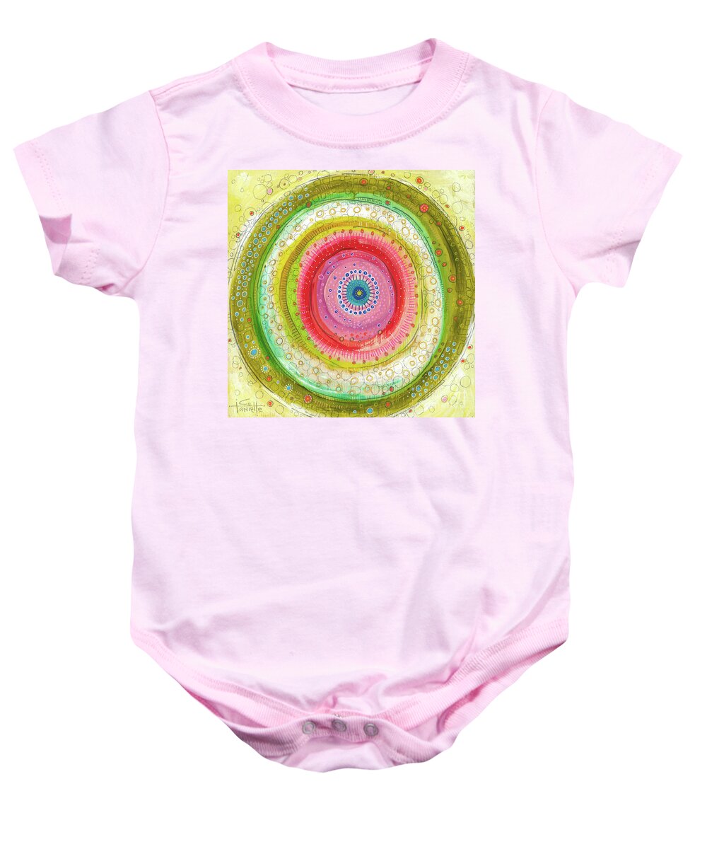 Empowered Baby Onesie featuring the painting I Am Empowered by Tanielle Childers