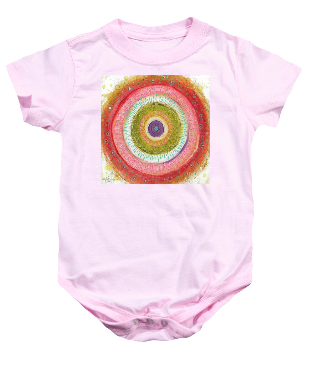Passionate Baby Onesie featuring the painting I Am Passionate by Tanielle Childers